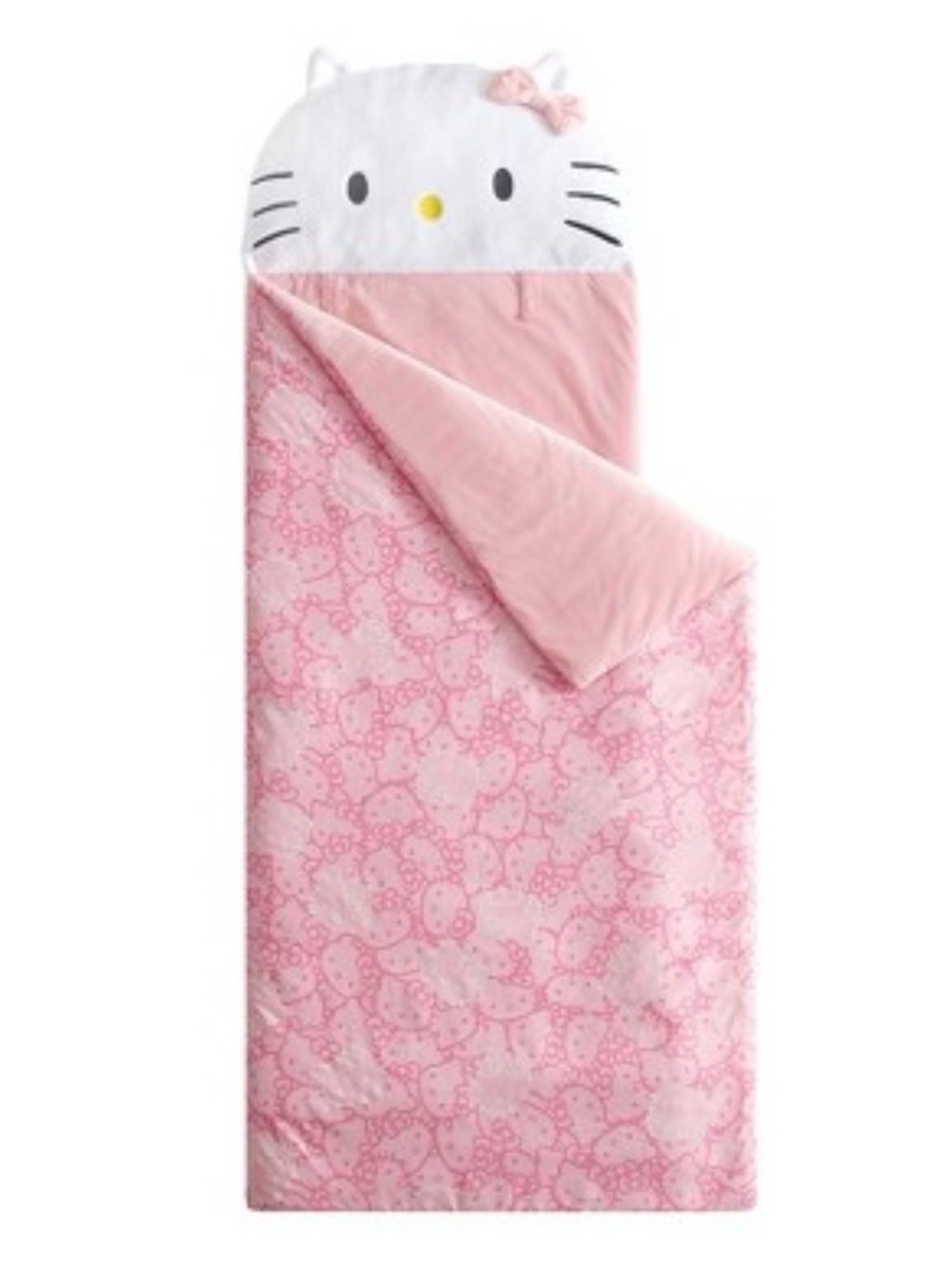 Hello Kitty Pink and White Glow-In-The-Dark Sleeping Bag NWOT
